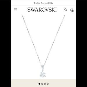 Swarovski Crystal Solitaire Necklace - NWT